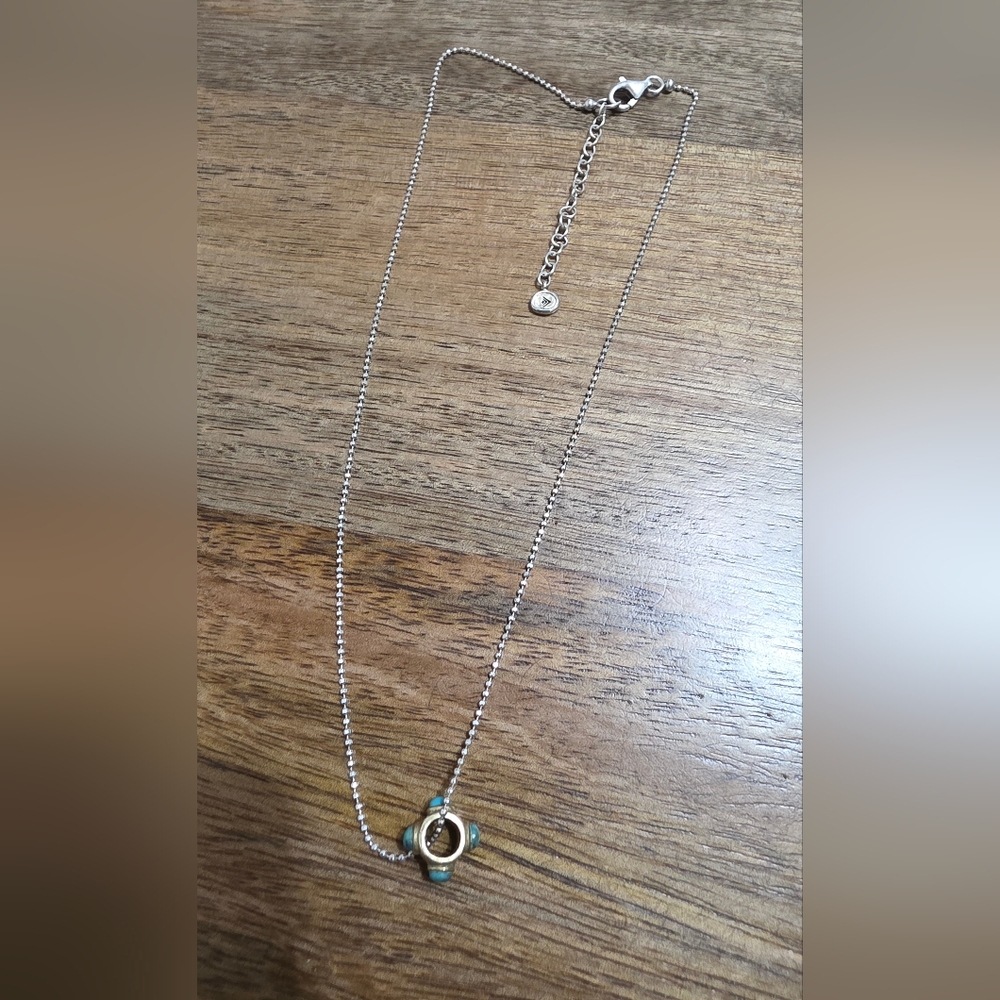 Elegant Silver Necklace with Turquoise Accents